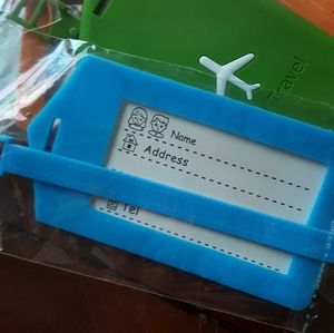 6 Silicone Travel Tags NWT